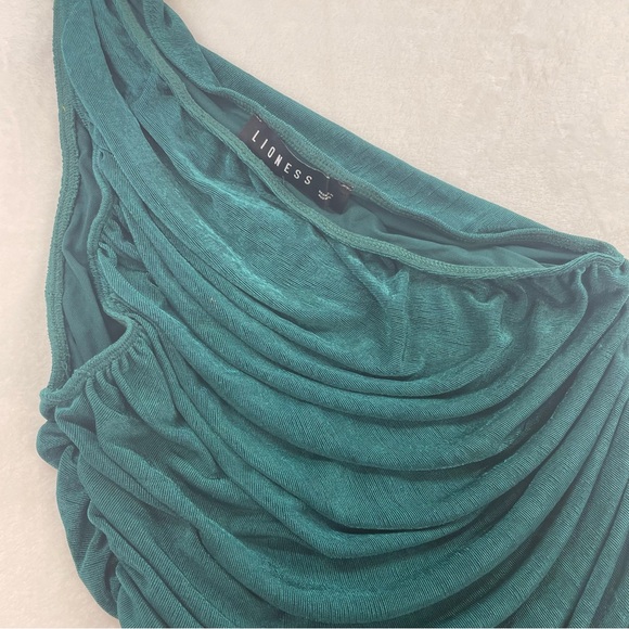 Princess Polly Lioness The Goddess Mini Dress Forest Green - Picture 8 of 9